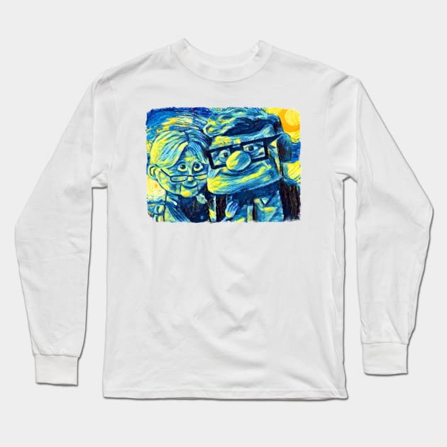 UP Carl Couple Van Gogh Style Long Sleeve T-Shirt by todos